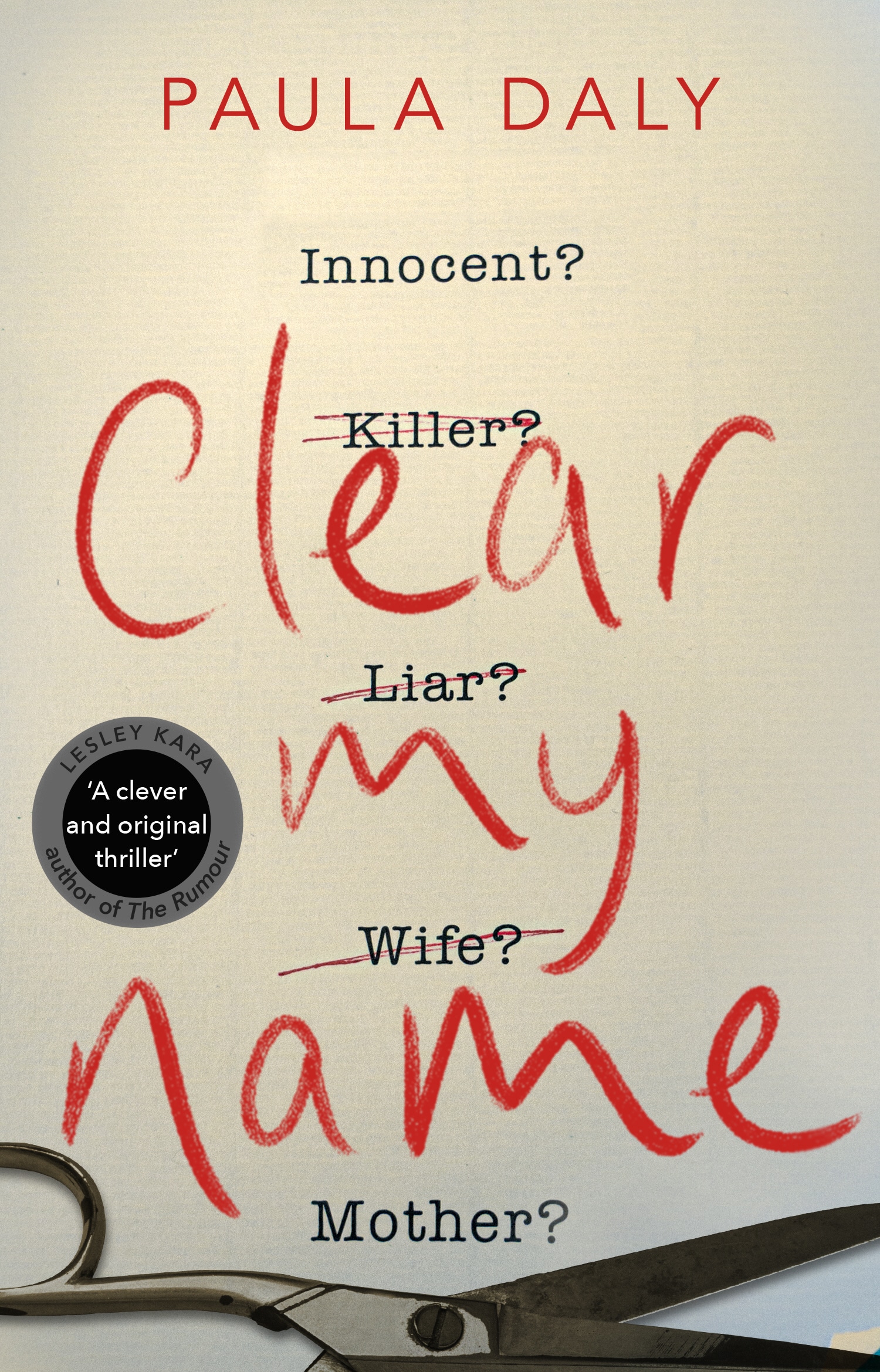 Book “Clear My Name” by Paula Daly — April 2, 2020