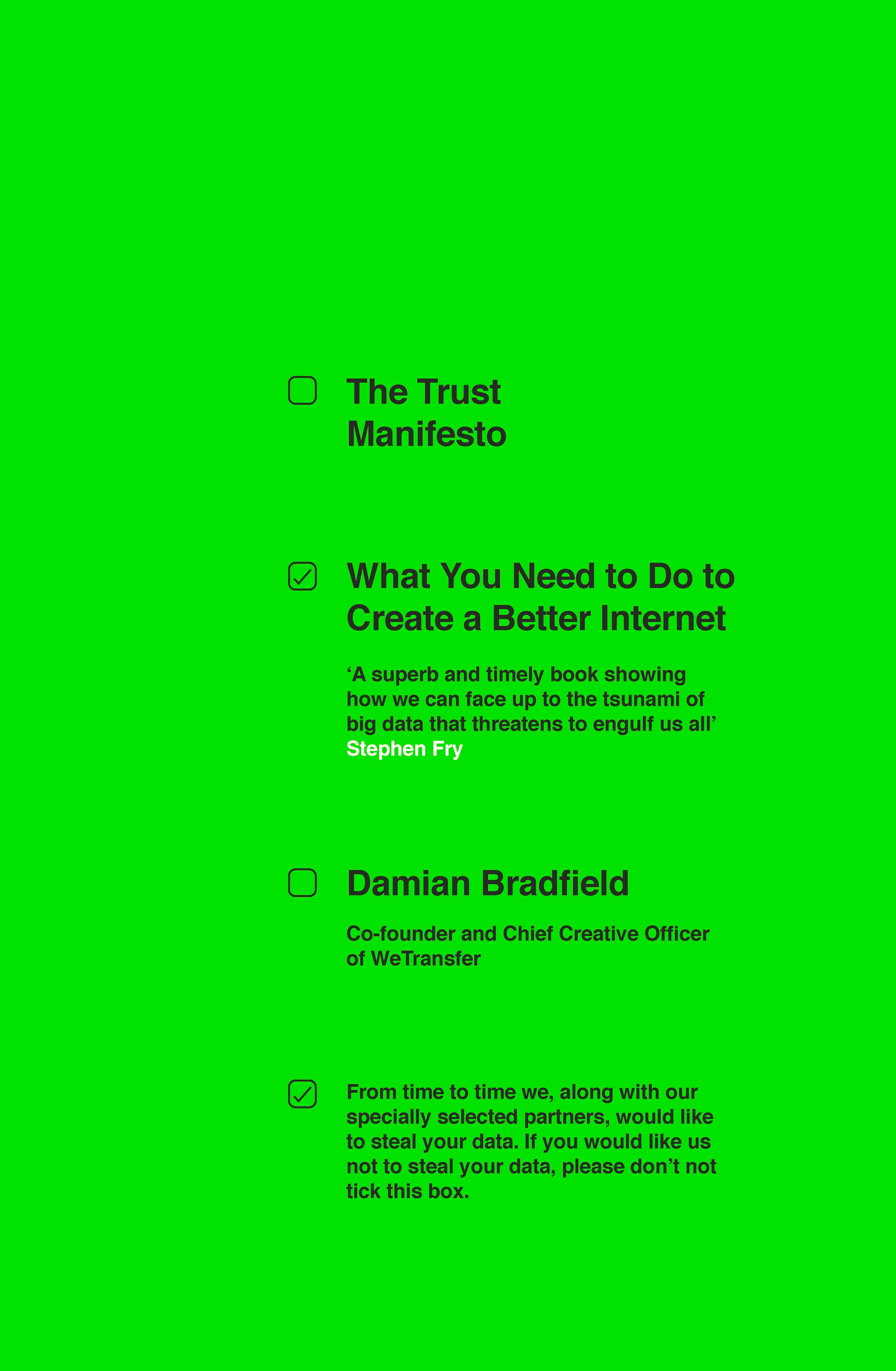 Book “The Trust Manifesto” by Damian Bradfield — October 3, 2019